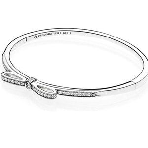 Pandora Jewelry - Pandora Sparkling Bow Bangle Pandora Jewelry - Pandora Sparkling Bow Bangle
